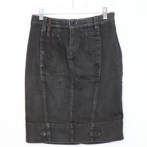 [3 for $15] Boss Hugo Boss Black Grey Denim Skirt Sz 34